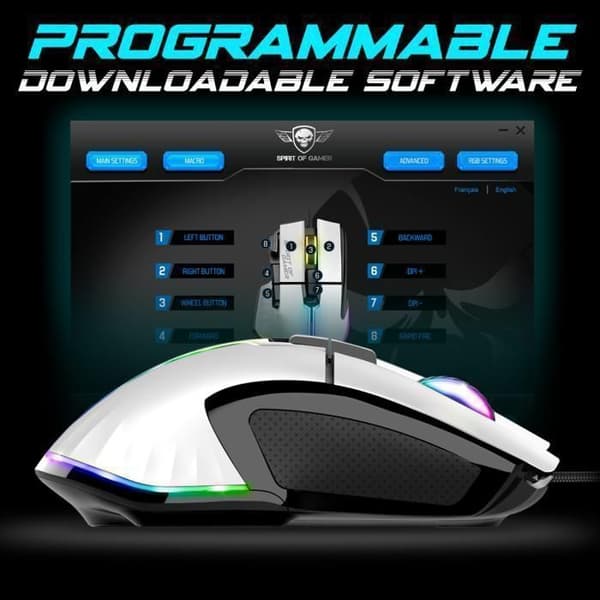 SOURIS PRO M5 ARTIC Vit och svart