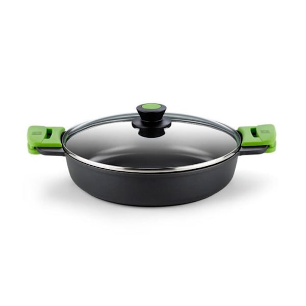 Casserole Basse - BRA - Prior - 24 cm - Glaslåg - Silikonehåndtag