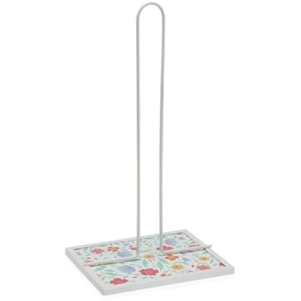 Køkkenrullepapirholder - VERSA - Flandern - Metal - Stål - MDF Træ - 14,5 x 18 x 32,5 cm Flerfärgad