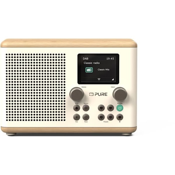 Digitalradio - PURE - Classic H4 - Bomull Vit/Ek Vit bomull/ek