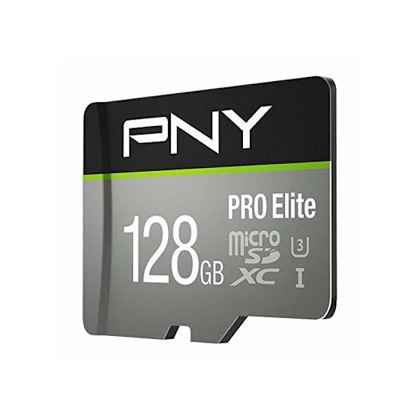 PNY PRO Elite MicroSDXC -kortti - 128 Gt - Class 10/UHS-I (U3) - 100 Mt/s luku - 90 Mt/s kirjoitus