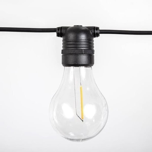 ALLEGRA-Udendørs lys guirlande 10 LED-lys 5m tilsluttes Sort New Garden
