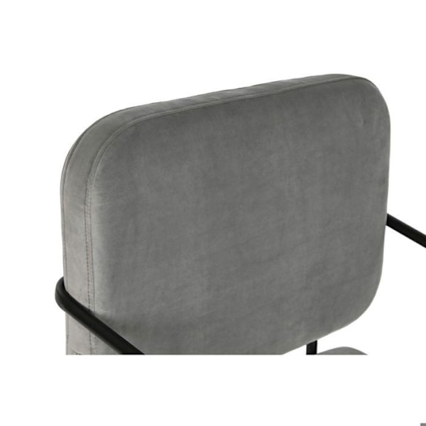 Lænestol - DKD Home Decor - Metal - Grå - 62x76x76 cm - 1 plads - Moderne design grå