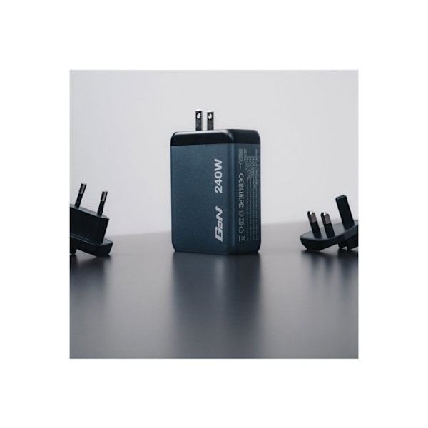 Strømadapter - Verbatim - Verbatim - Strømadapter - GaN - 240 Watt - 5 A - PD 3.0, QC 3.0, Power Delivery 3.1, PD/PPS - Sort, Grå