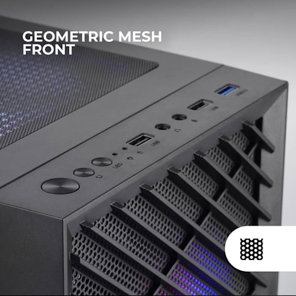 Gaming Chassi - Mars Gaming - MC-VORTEX - MicroATX - Härdat Glas - 3 FRGB 120mm Fläktar