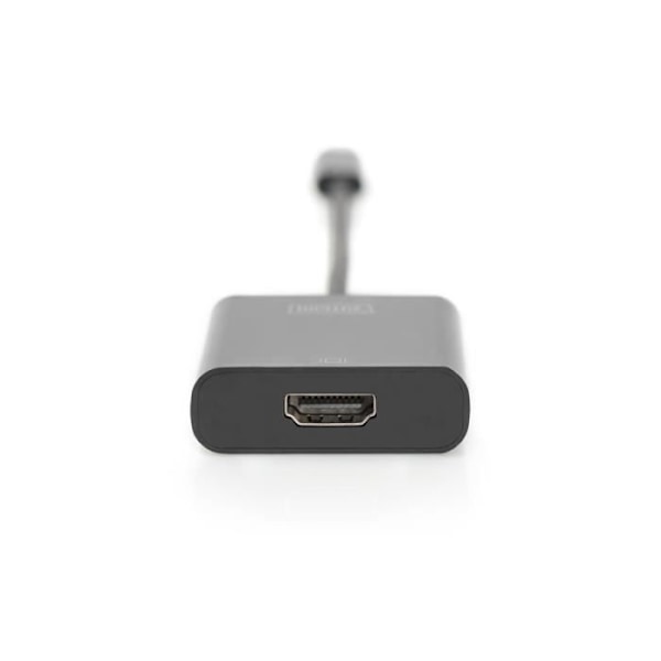Digitus DA-70852, 0,15 m, USB C, HDMI Type A (vakio), uros, naaras, suora