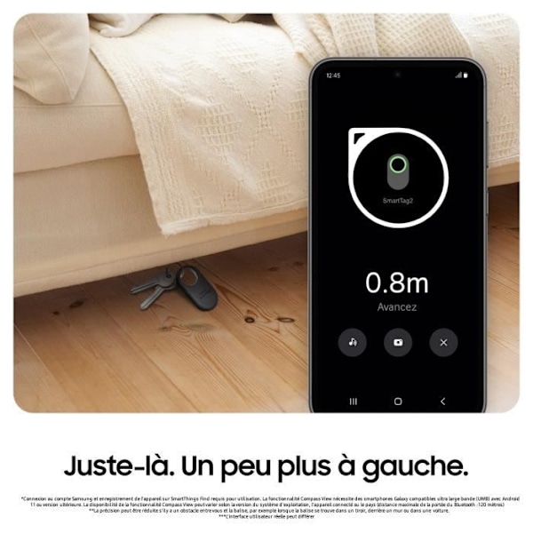 Samsungin matkapuhelintarvikepaketti 4 kpl Galaxy SmartTag2 mustavalkoinen