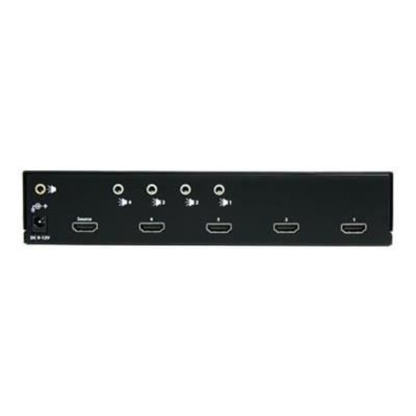 4 Port High Speed HDMI Video Splitter og Signal Booster med Audio - STARTECH.COM
