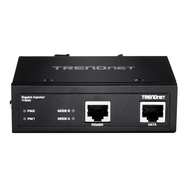 TRENDNET TI-IG30 POE-injektor - 1 10/100/1000Base-T-ingångsport(ar) - 1 10/100/1000Base-T-utgång(ar) - 36 W - Skenmonterbar