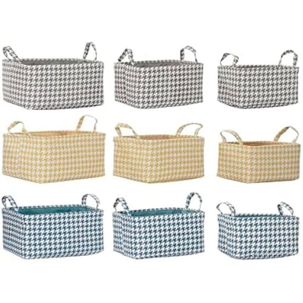DKD Home Decor Korgset, Standard Blågrå