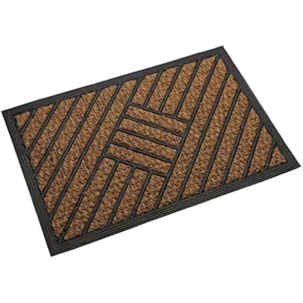 Paillasson - VERSA - Multikolor - Kokosfiber - 60 x 40 cm - Rektangulær Flerfärgad
