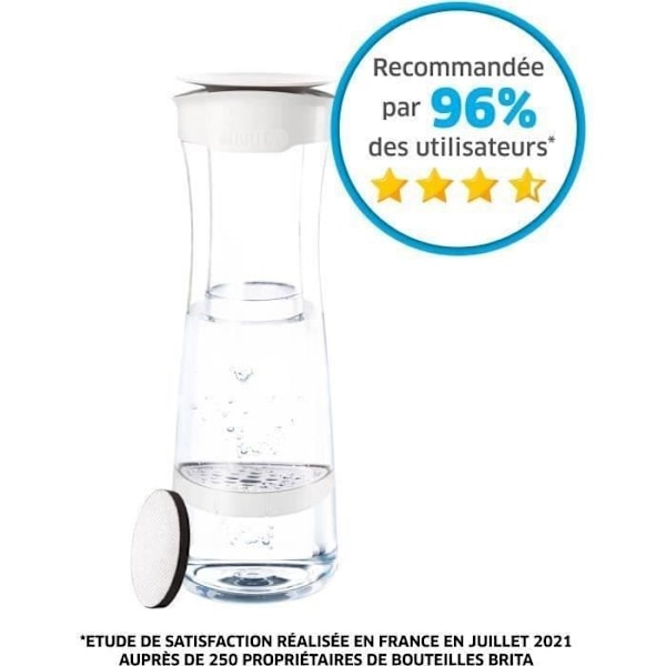 Brita filterflaske og kande Grafit hvid filterflaske - 1 MicroDisc filter medfølger Grafit