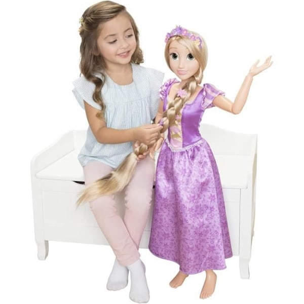 Jättinukke - DISNEY PRINCESS - Tähkäpää - 80 cm - Hiustarvikkeet mukana - Unisex