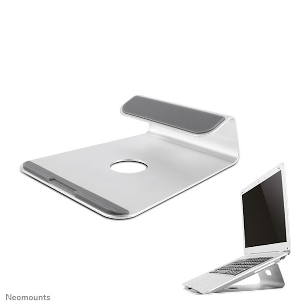 Laptop stativ - NewStar - 43,2 cm 17" - Børstet aluminium - Ergonomisk - Sølv