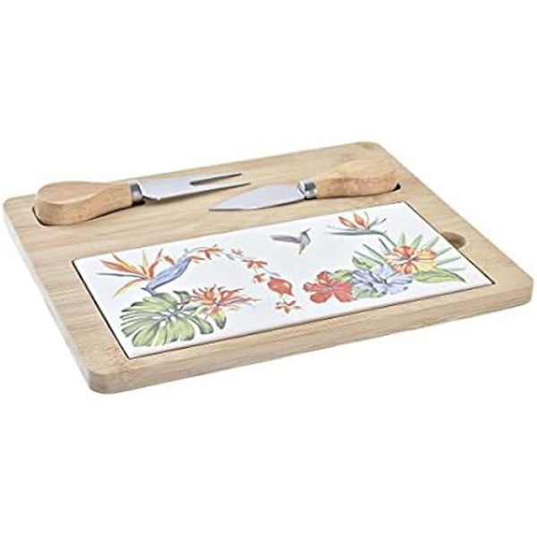 Ostbräda - DKD HEMDEKOR - Flerfärgad - Bambu och stengods - 24,5 x 20 x 1,2 cm - Modern design mångfärgad