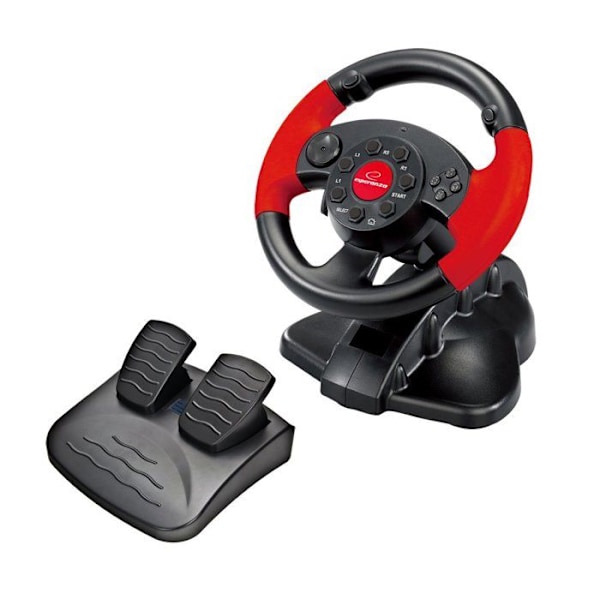 Flygande ensemble med pedaler - Esperanza - Trådbunden - Kompatibel med PS2, PS3, PC - Röd