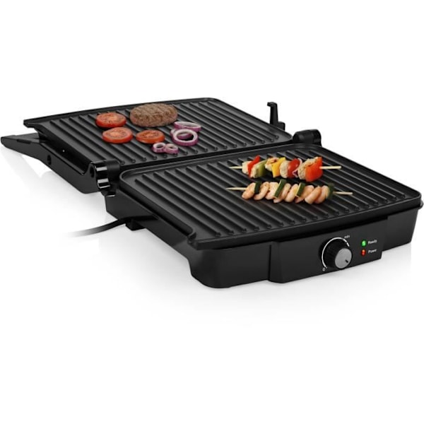Tristar Kontaktgrill 2000 B 29,7x23,5 cm Sort Rostfritt stål och svart