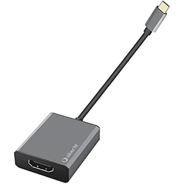 SilverHT-sovitin Logan Tipo C - HDMI 4K Harmaa