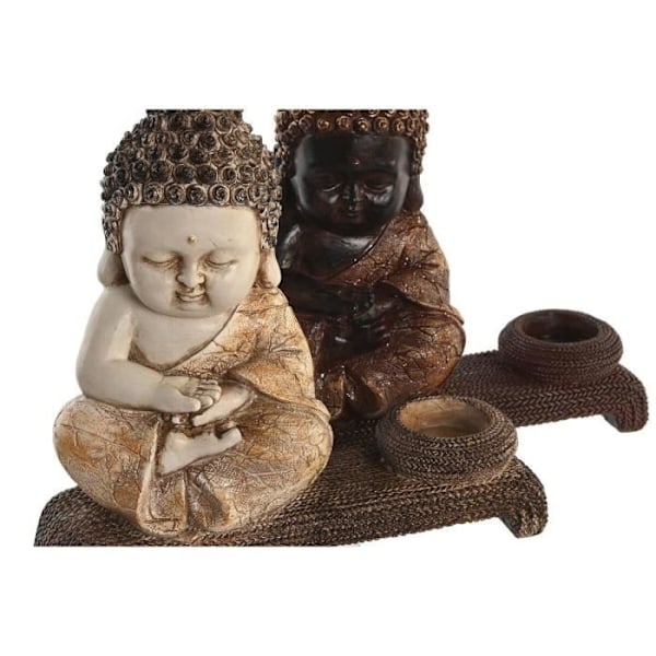 koristehahmo 22 x 8,2 x 23 cm punainen beige oriental buda (4 kpl)
