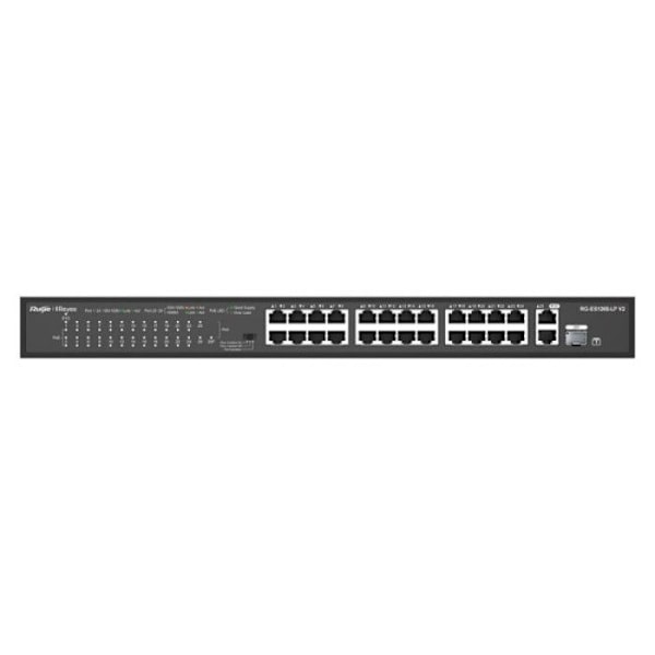 RUIJIE SWITCH RG-ES126S-LP V2 24-PORTAR OHANTERAD SWITCH 10/100 MBPS Svart