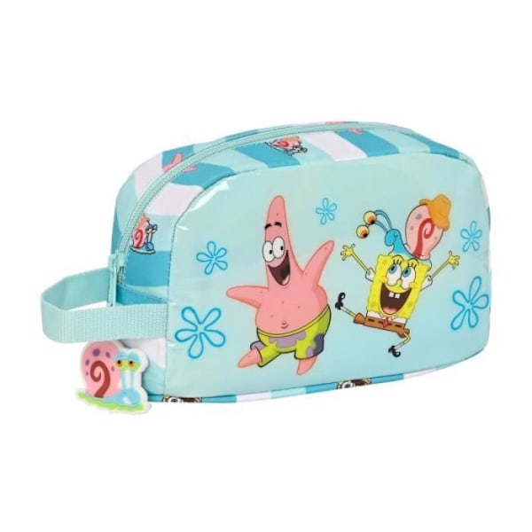 Kylväska - Spongebob - Håll dig positiv - Blå Vit - 21.5 x 12 x 6.5 cm - Zip Blå vit