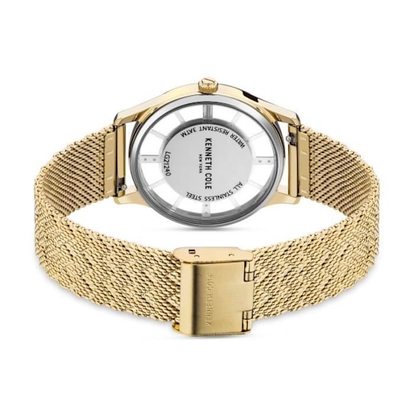 Kello - KENNETH COLE - KCWLG2124003 - Kvartsi - Ruostumaton teräs - Milanese mesh Kulta Guld, klart