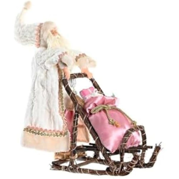 Dekorativ figur - DKD HOME DECOR - Julemand i træ - Grå og Pink - 41,58 x 42,32 x 24,87 cm - Jul Flerfärgad