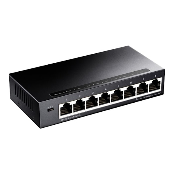 Kytkin - Cudy - GS108 - 8 RJ-45-porttia - Gigabit - Hallitsematon musta