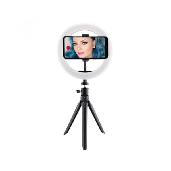 STUDIOFOTO LED RINGLAMPE MED STATIV KSIX SVART