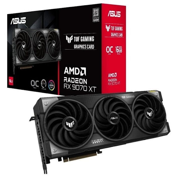 Grafikkort - ASUS - TUF-RX9070XT-O16G-GAMING Svart, Silver