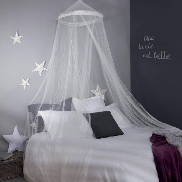 Sengehimmel - MÆRKE - 60 x 250 cm - Myggenet - 100% polyester - Hvid Vit