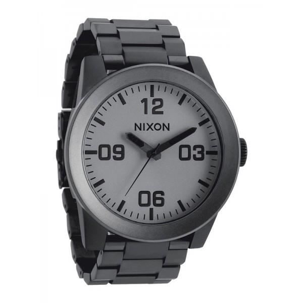 Kello - NIXON - Corporal A-243-1062 - Mattamusta - Gunmetal - Mies Svart