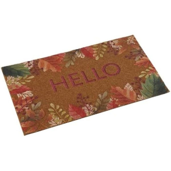 Paillasson - VERSA - Hello Floral - Monivärinen - 40 x 70 cm - Kookoskuitu ja termoplastinen Flerfärgad