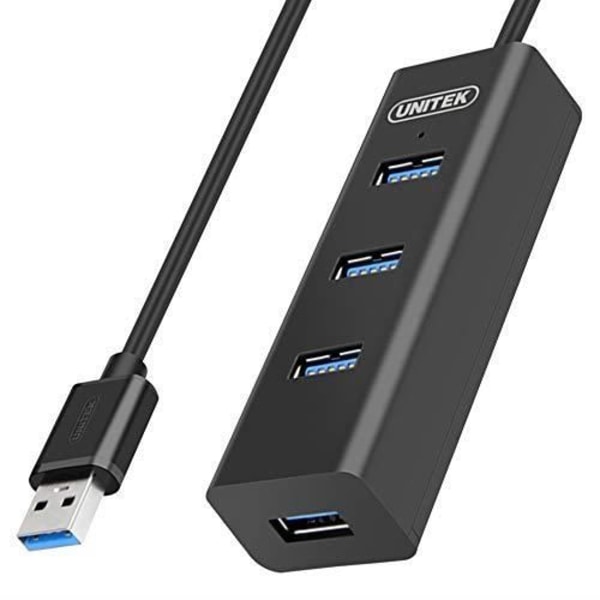 Unitek Y-3089 Hub 4 Porttia USB 3.0 Musta