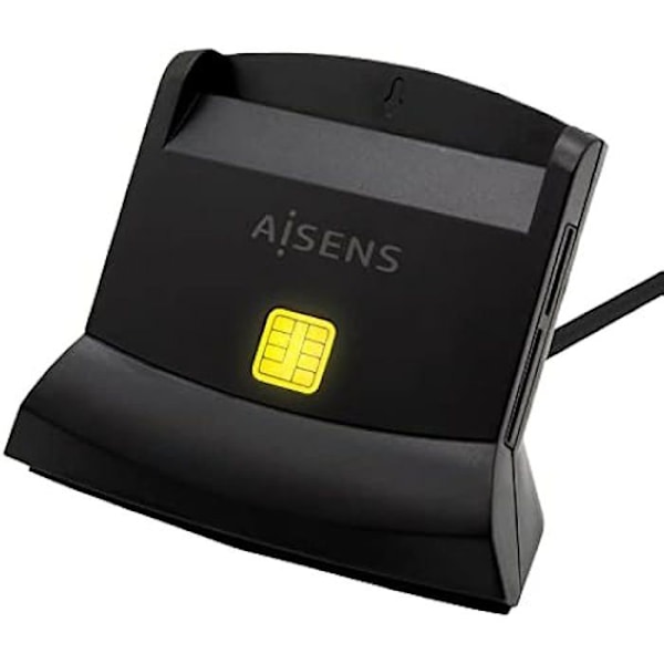 AISENS Kortlæser - DNI SIM SD Micro SD MMC RS-MMC MMC Micro USB-C - Sort