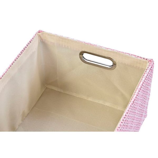 Förvaringskorg polyester DKD Home Decor 40,5x27,5x18 cm (x2) rosalila