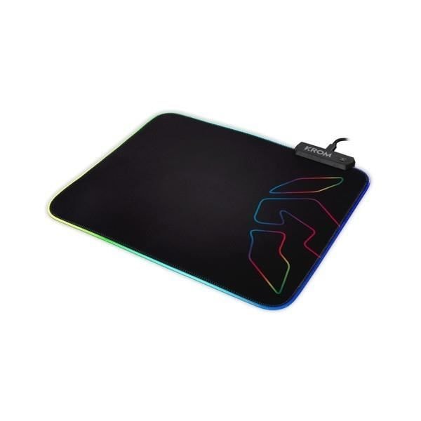 Gamingmåtte med Krom Knout RGB LED-belysning (32 x 27 x 0,3 cm) Sort