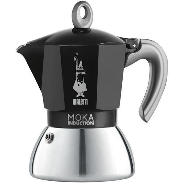 BIALETTI Moka induktion kaffemaskine 4 kopper sort ny version