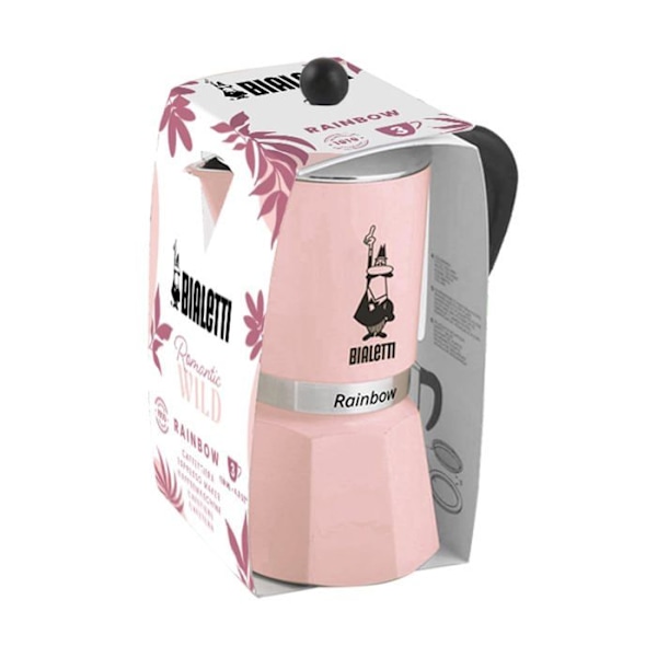 Cafetiere Bialetti - 0006545 - Rainbow Cafetière, 3 Tasser, Rosa