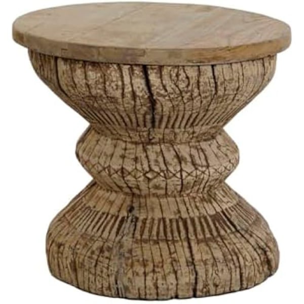 Sivupöytä - HOME ESPRIT - Natural Teak - 45 x 45 x 43 cm - Monivärinen - Massiivipuuta Flerfärgad