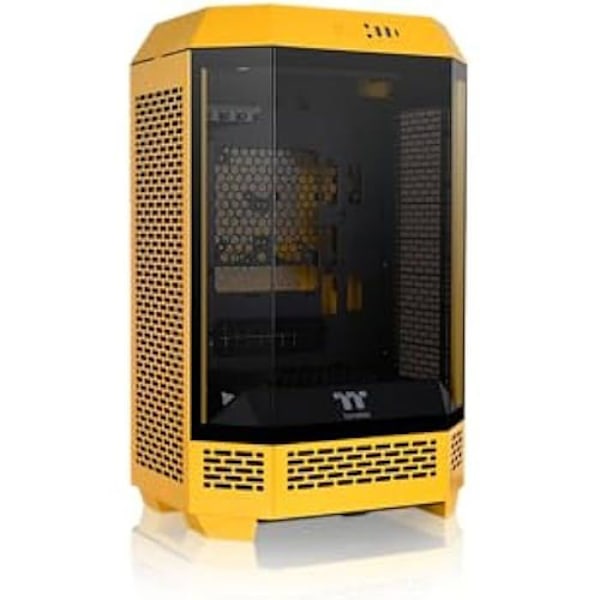Mikrotornin runko - THERMALTAKE - Tornimalli 300 - LCD-paneeli - Jopa 8 tuuletinta - 420 mm jäähdyttimet Keltainen