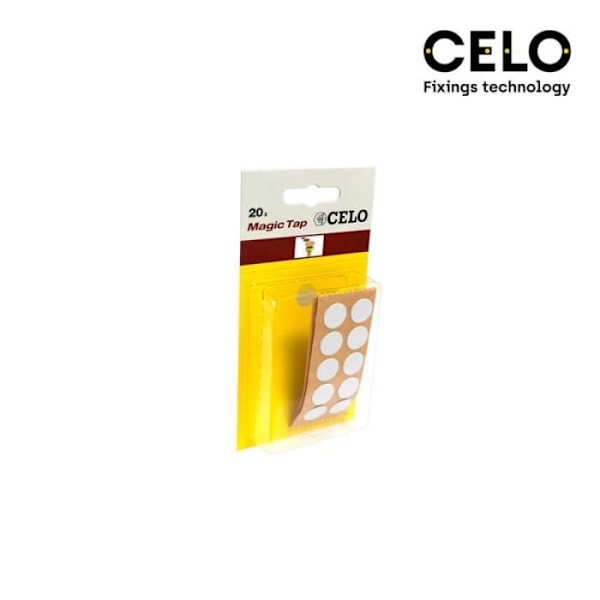 Cache-vis klæbrige - CELO - MTAP - Æske med 10 blister - Diameter 13 mm - PVC modstandsdygtig over for fugt Vit