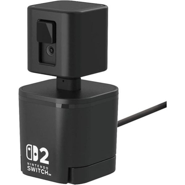 USB-video kamera - HORI - Nintendo Switch 2 - Fleksibel arm og objektivdæksel - Sort Svart