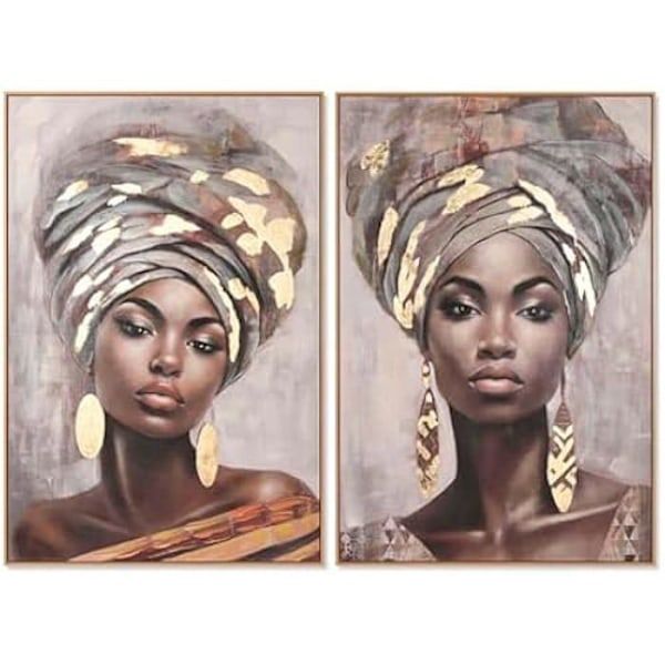 Tabel - HJEM ÅND - Brun Beige Guld - 80 x 120 cm - 2 enheder - Ethnisk Stil mångfärgad