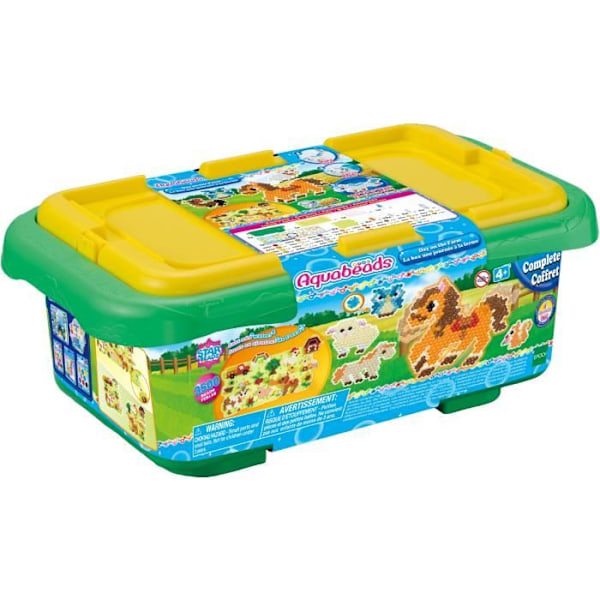 Aquabeads - En dag på gården - Leksak - Från 4 år - Pärlor i olika former Grön