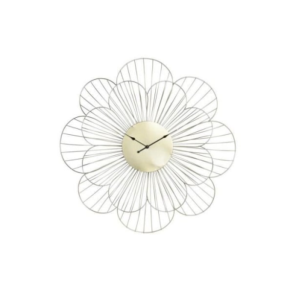 Væghænger - LANA DECO - Guld Blomst - Metal - 57 x 4 x 57 cm - Moderne Design gyllene