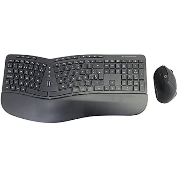 Ergonominen näppäimistö ja pystyhiiri - CONCEPTRONIC - ORAZIO02ES - Langaton - espanja - 125 näppäintä musta