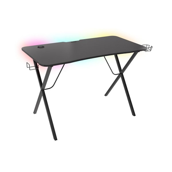 Spilbord - GENESIS - Holm 200 RGB - Kulstofplade - LED-baggrundsbelysning - Sort Svart