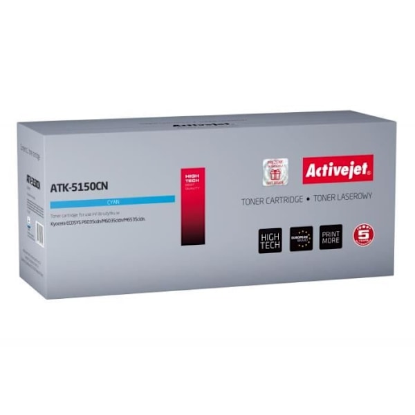 Tonerpatron - Activejet - EXPACJTKY0083 - Cyan - Laserskrivning - 1 stk.