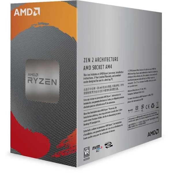 AMD Ryzen 5 3600 Wraith Stealth køler-processor